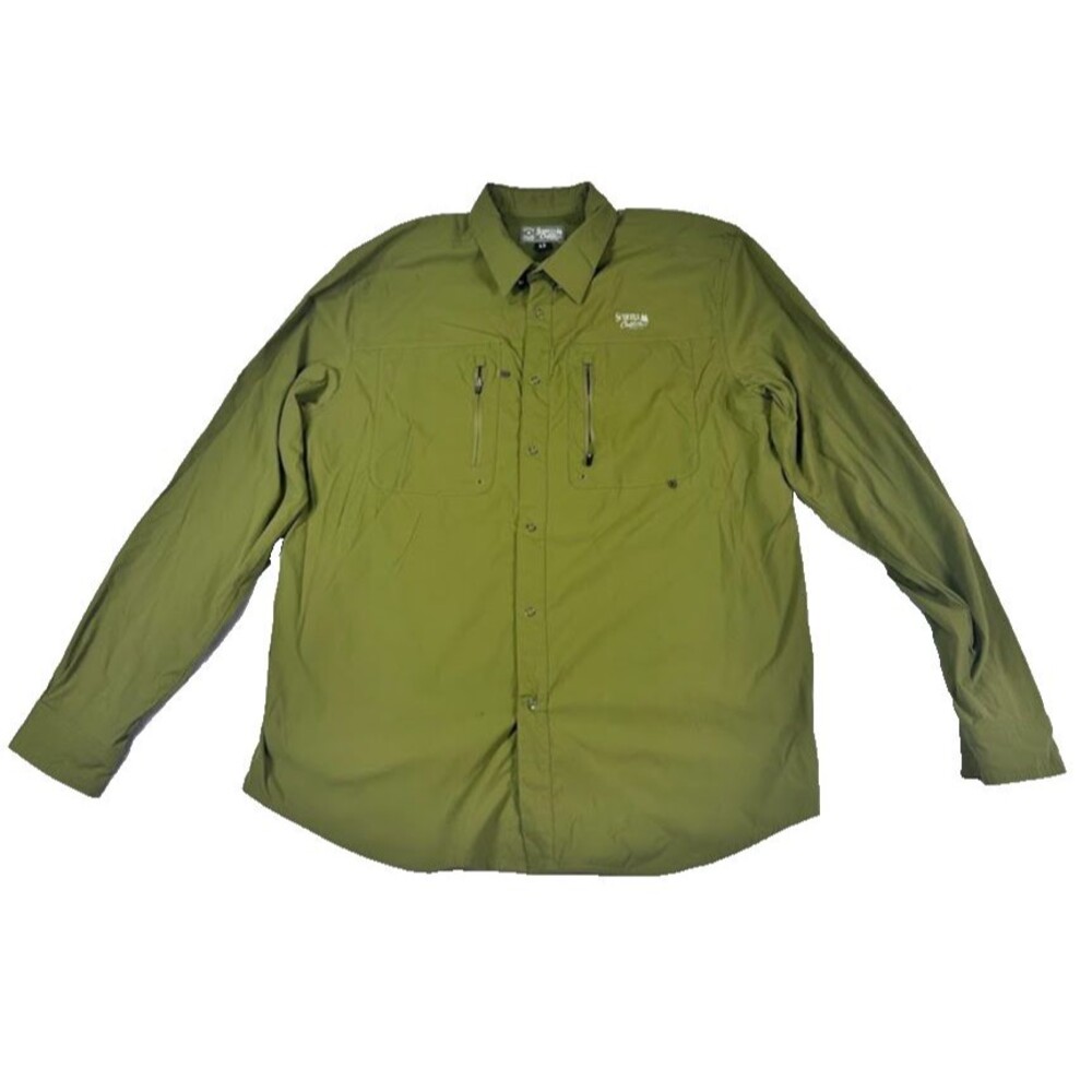 Scheels Outfitters Insect Shield Long Sleeve Button-Up Shirt Men's LT Olive Gree